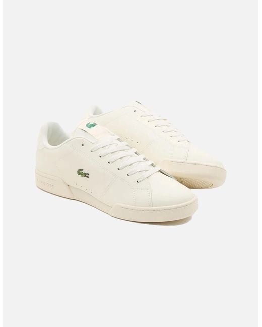 Lacoste White Carnaby Cupsole Leather Trainers Off for men