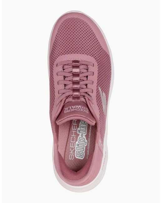 Skechers Go Walk Purple Flex Grand Entry Textile Rose Textile/Trim Trainers
