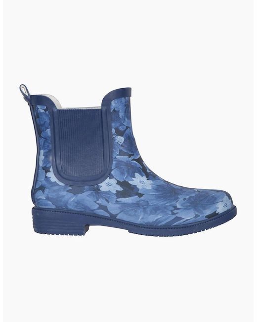 Mountain Warehouse Blue Ladies Floral Rubber Wellington Boots