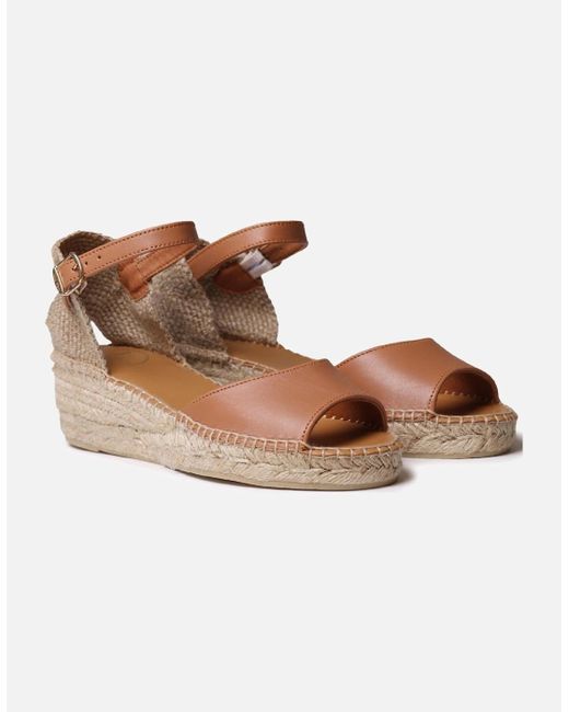 Toni Pons Brown Briella Wedge Heel Espadrille Sandals