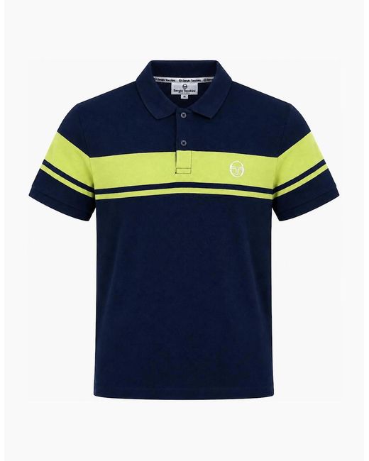 Sergio Tacchini Blue Young Line Polo Shirt Maritime/Celery for men