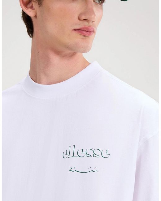 Ellesse White Scroll Tee