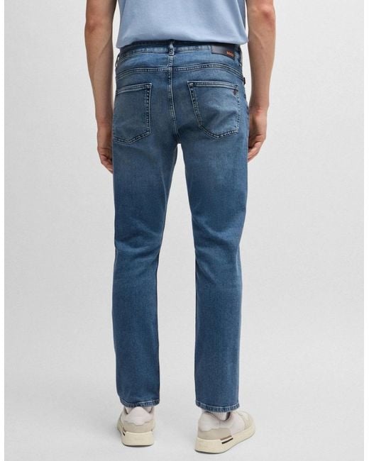 Boss Blue Boss Delaware Bo Slim Fit Comfort-Stretch Jeans for men