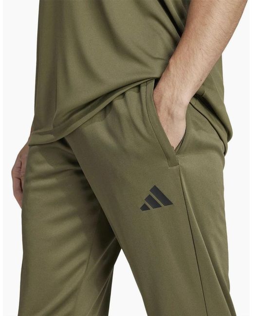 Adidas Green Sereno Side Stripe Slim Patterned Track Pants for men