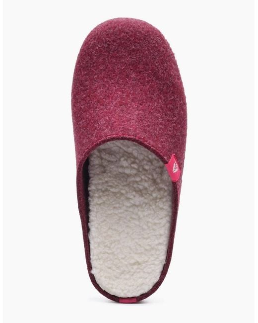 Hush Puppies Red The Good Slipper Polyester Bordeaux Slippers