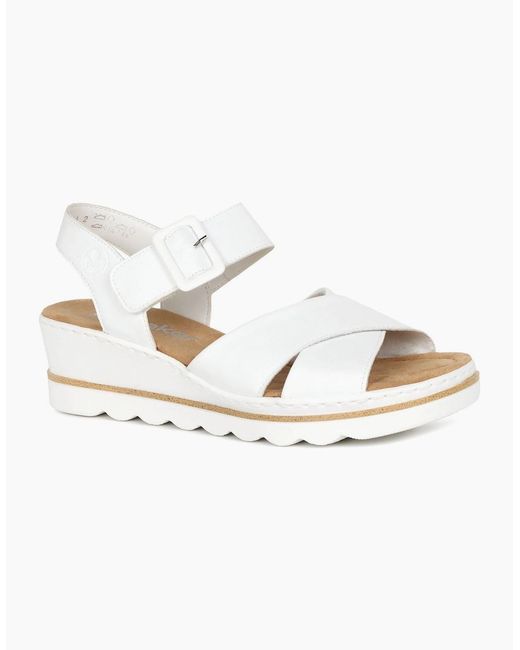 Rieker Metallic Jamaica Wedge Heel Sandals
