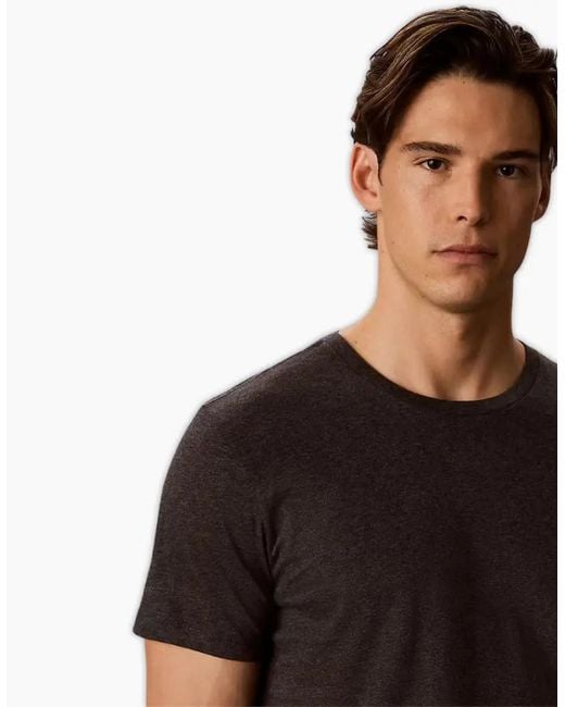 Calvin Klein Black 3-Pack Cotton Classics T-Shirts, /Charcoal for men