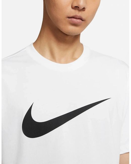 Nike White Swoosh Logo T-Shirt for men