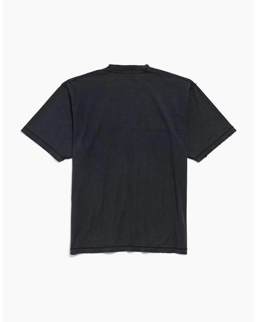 Balenciaga Blue Logo Patch Inside-Out T-Shirt for men