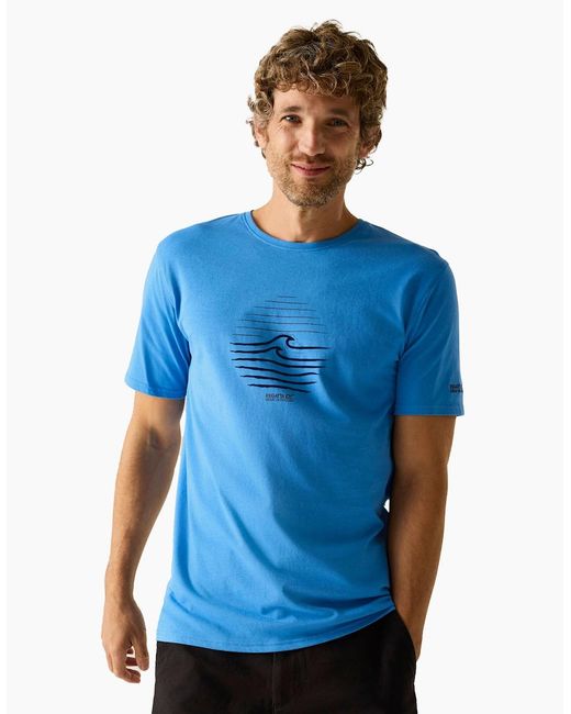 Regatta Blue Cline Ix Wave T-Shirt for men