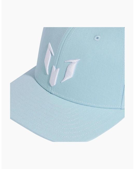 Adidas Blue Logo Embroidered Snapback Cap for men