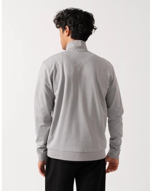 Boss Gray Boss Loungewear Tracksuit 1/4 Zip Jacket 50545583 for men