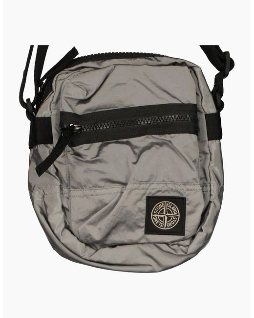 Stone Island Black Nylon Metal Crossbody Bag for men