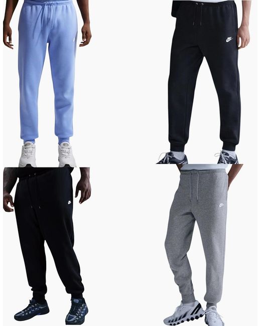 Nike Blue Club Jogger Fleece Running Bottom Sweat Pants for men