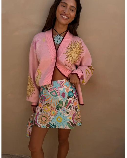 Never Fully Dressed Pink Mystical Cardigan