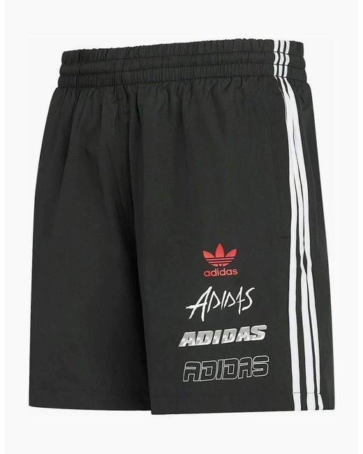 Adidas Black Originals Reversible Shorts for men