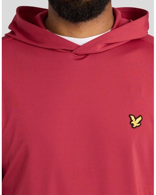 Lyle & Scott Red Performance Hooded Midlayer for men