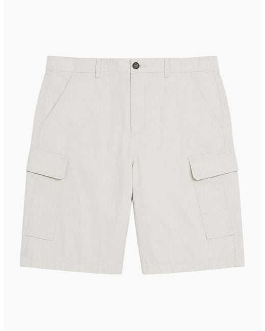 Lyle & Scott White Lyle & Scott Cargo Shorts for men