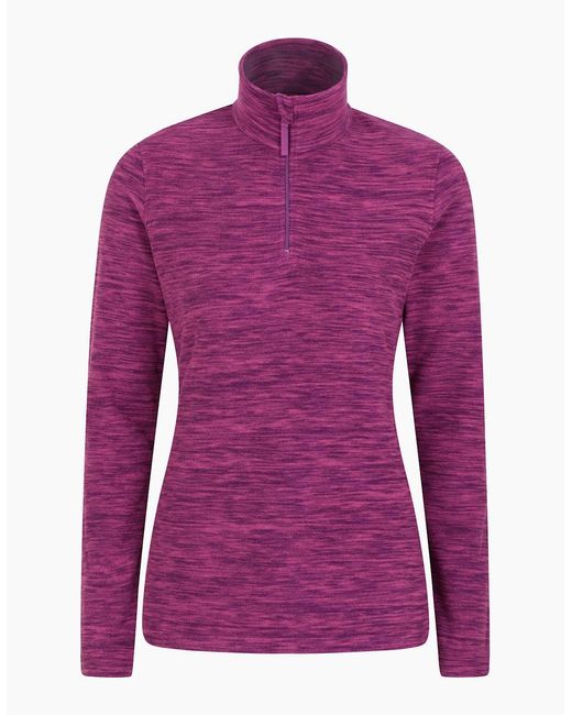 Mountain Warehouse Purple Ladies Snowdon Melange Fleece Top