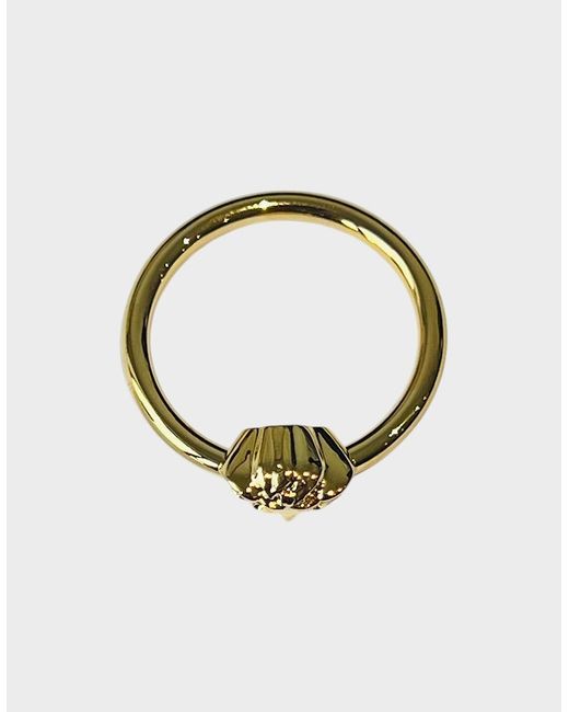 Versace Metallic Medusa Head Ring Metal Tone