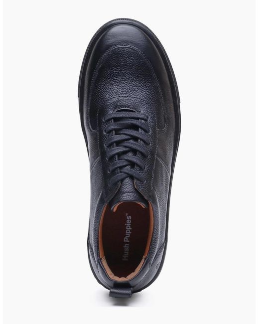 Hush Puppies Blue Ciro Leather Trainers for men