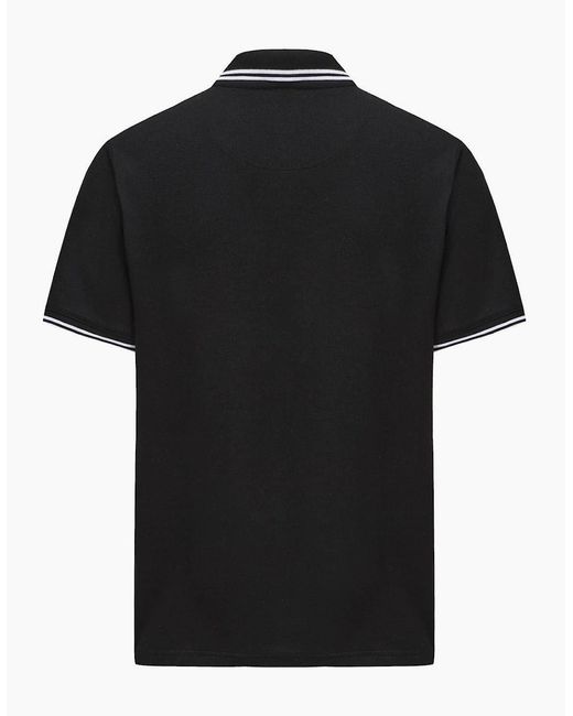 Pretty Green Black Barton Polo for men