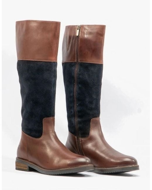 Hush Puppies Blue Kitty Leather Boots