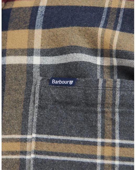 Barbour Blue Ronan Long Sleeved Check Shirt for men