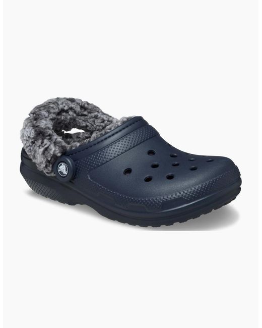 CROCSTM Blue Classic Fleece Lined Thermoplastic Clogs for men