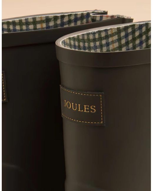 Joules Black Wistow Wellies Chocolate