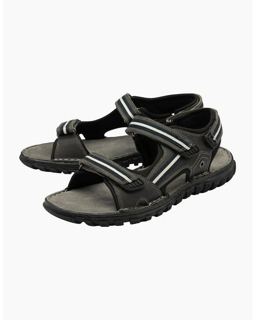 Lotus Black Gus Sandals for men