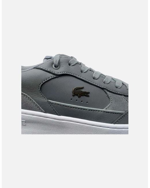 Lacoste Gray L001 Ace Leather Trainers for men