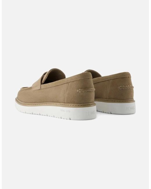 TOMS White Navi Trvl Lite Havana Dune Dark Suede Loafer for men