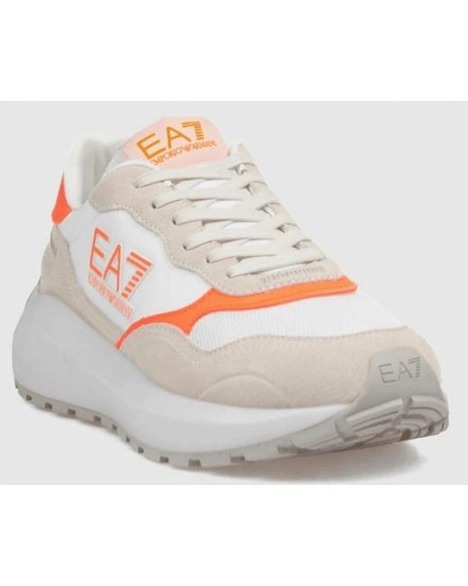 EA7 Pink Chunky Sole Cream/ Trainer for men