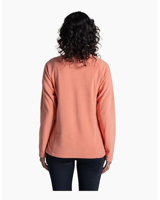 Craghoppers Orange Ladies Nation Trust Miska Half Zip Fleece Top