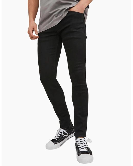 Jack & Jones Black Liam Original Akm 773 Skinny Fit Jeans for men