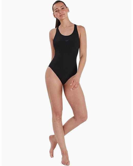 Speedo Black Ladies Power Eco Endurance+ One Piece Swimsuit