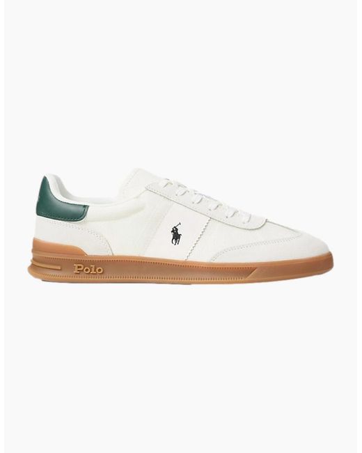 Polo Ralph Lauren White Hrt Aera Pp Trainers 001 Bianco/College for men