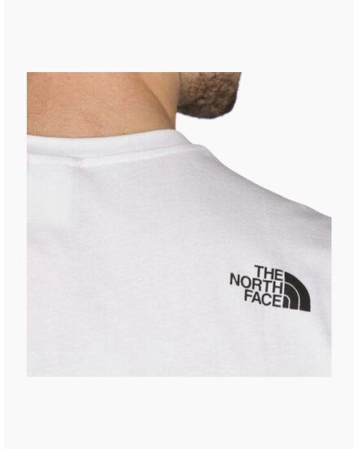 The North Face White T-Shirt Logo Short Sleeved Tee Cotton Crew Top for men