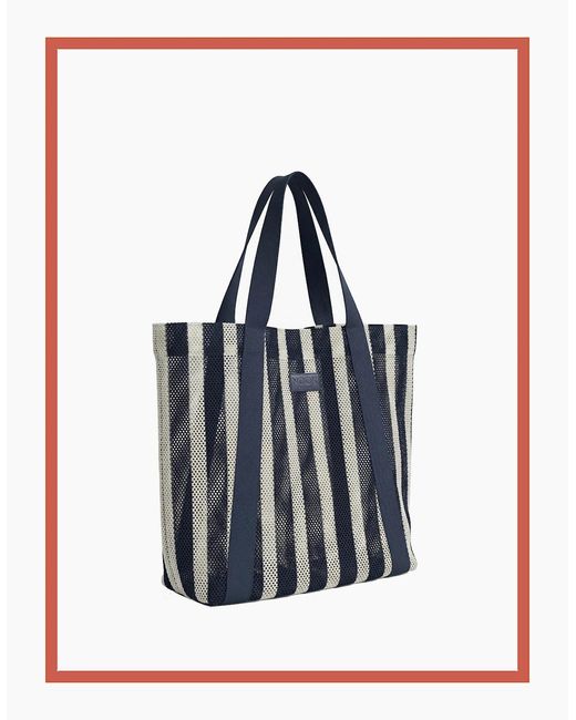 Nooki Design Blue Hackney Stripe Shopper
