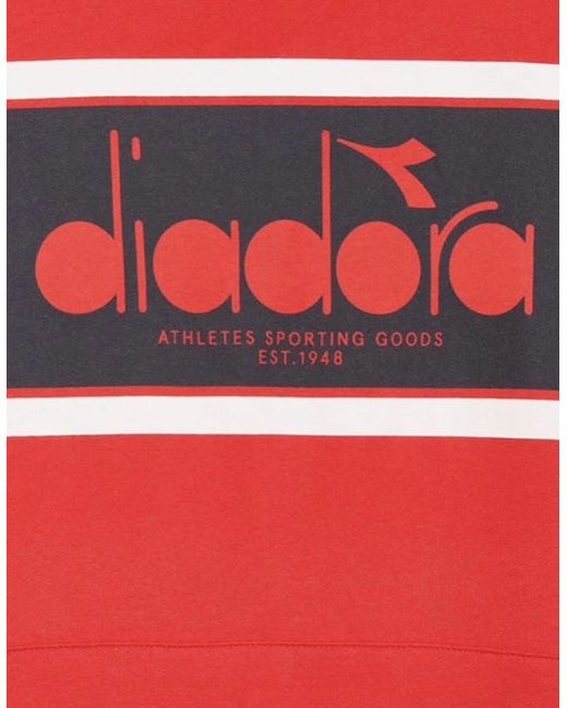 Diadora Red Logo Fer. Italy Hoodie for men