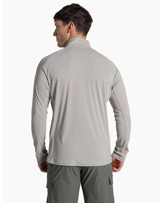 Craghoppers Gray Nosilife Half Zip Pullover for men