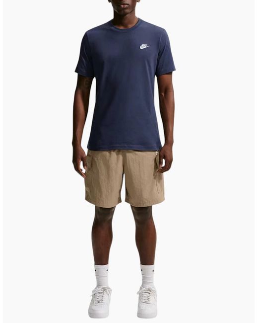 Nike Blue Ar4997 Club T Shirts Cotton for men