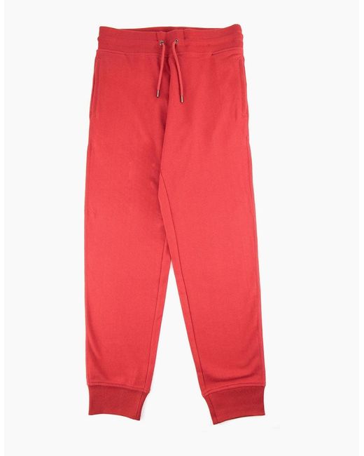 Armani Jeans Red Back Logo Jogging Pants Rosso for men