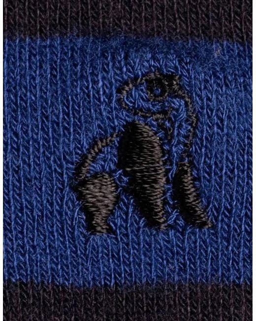 Swole Panda Blue Socks Charcoal Stripe for men