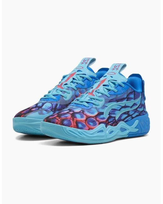 PUMA Blue Mb.04 Lo Alien Skins Basketball Trainers for men