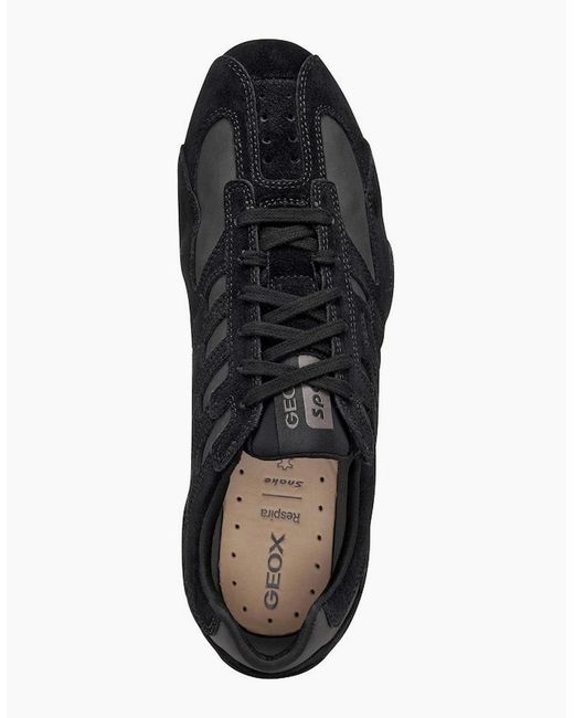 Geox Black U Snake Trainers for men