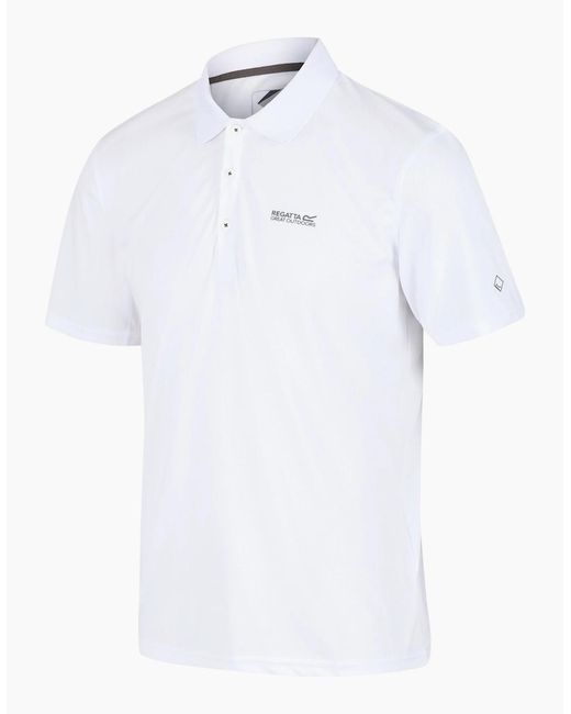 Regatta White Maverick V Active Polo Shirt for men