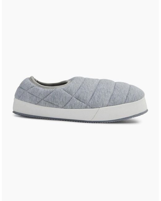 Lyle & Scott Gray Padded Textured Moccasin Slippers for men