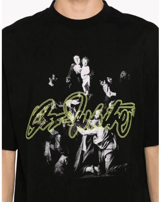 Off-White c/o Virgil Abloh Black Script Mary Logo T-Shirt for men